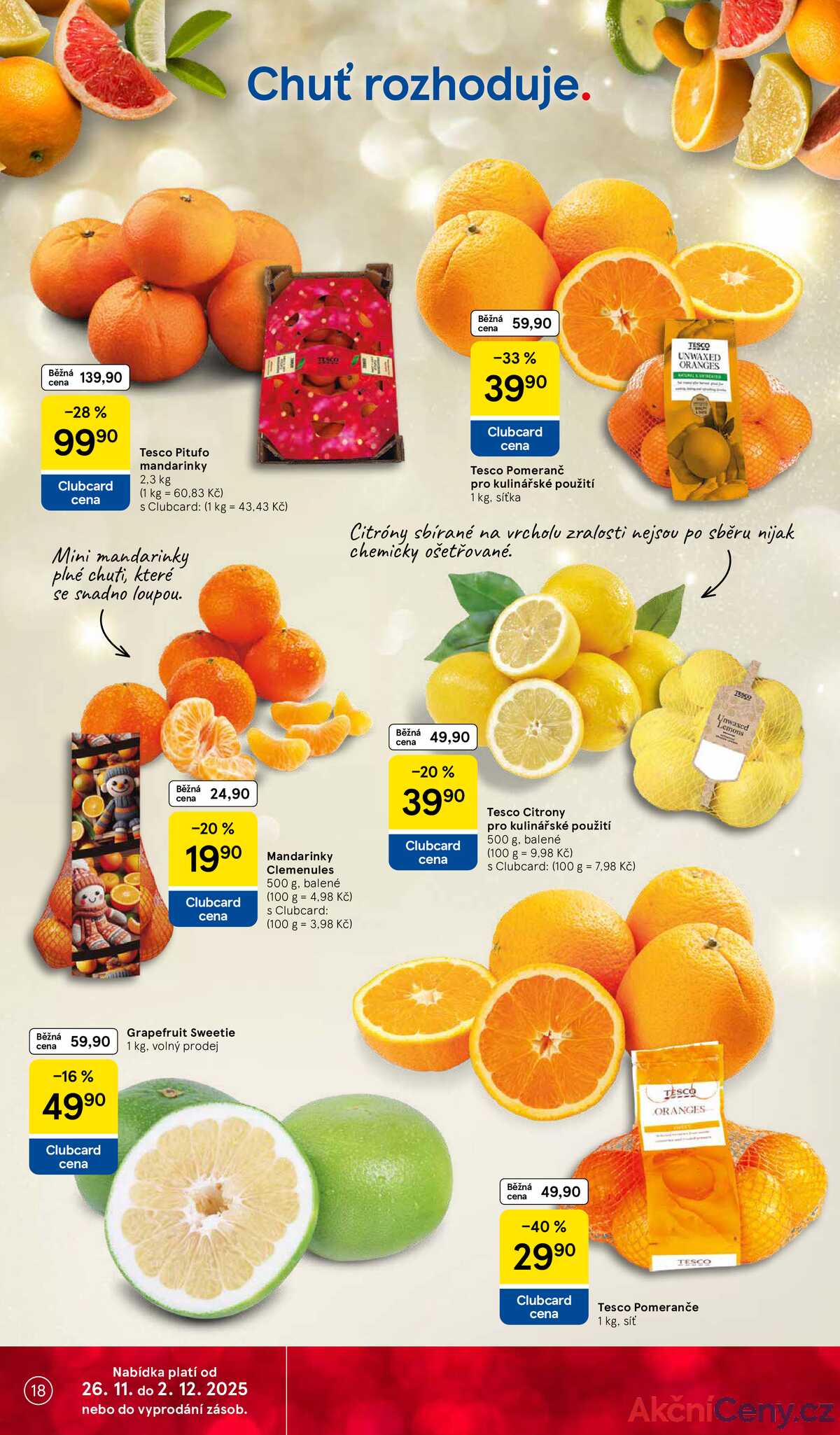 Tesco malé hypermarkety od 26.11. do 2.12.2025 strana 18