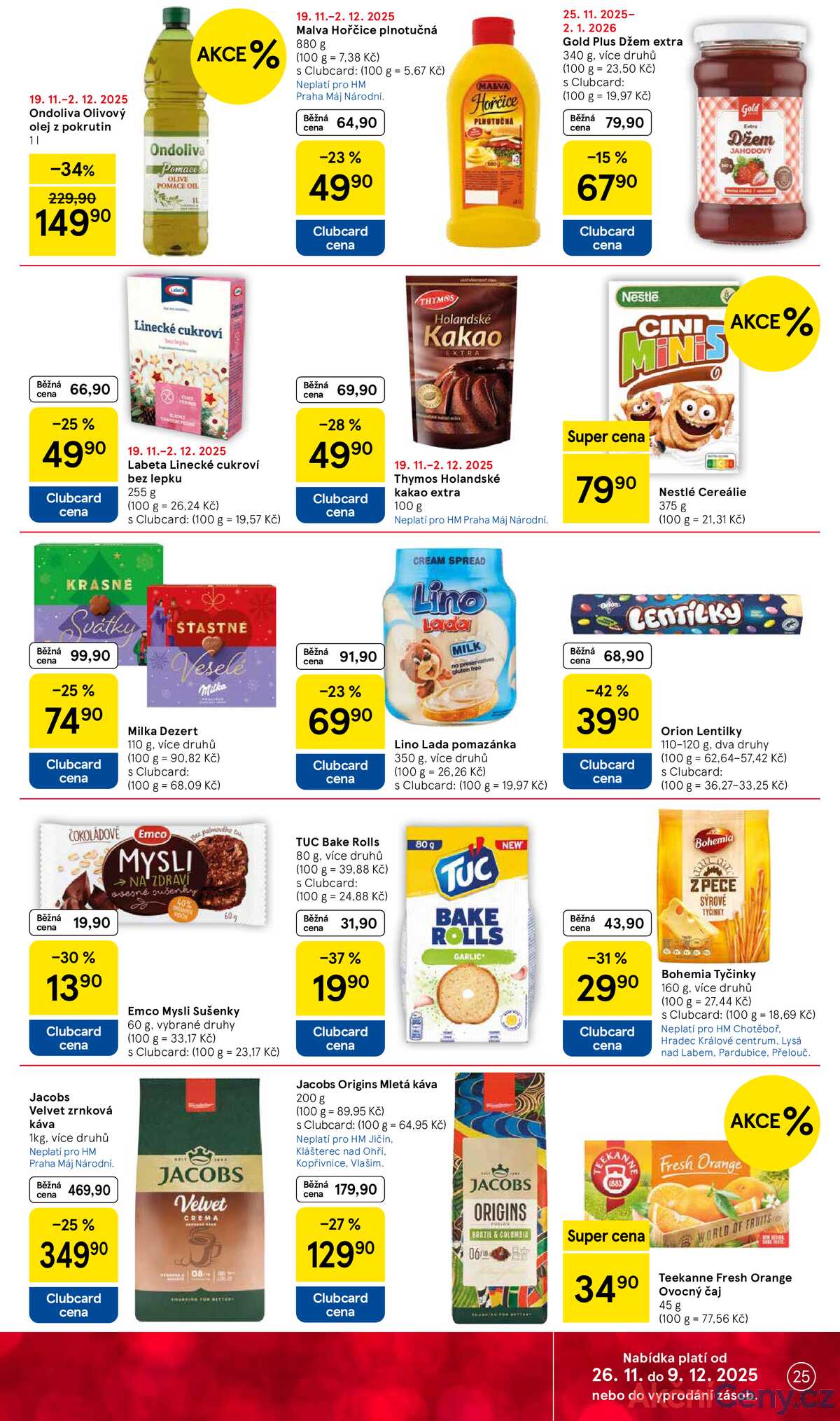 Tesco malé hypermarkety od 26.11. do 2.12.2025 strana 25