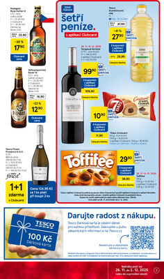 Tesco supermarkety od 26.11. do 2.12.2025