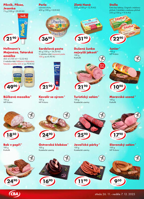 CBA potraviny od 26.11. do 7.12.2025