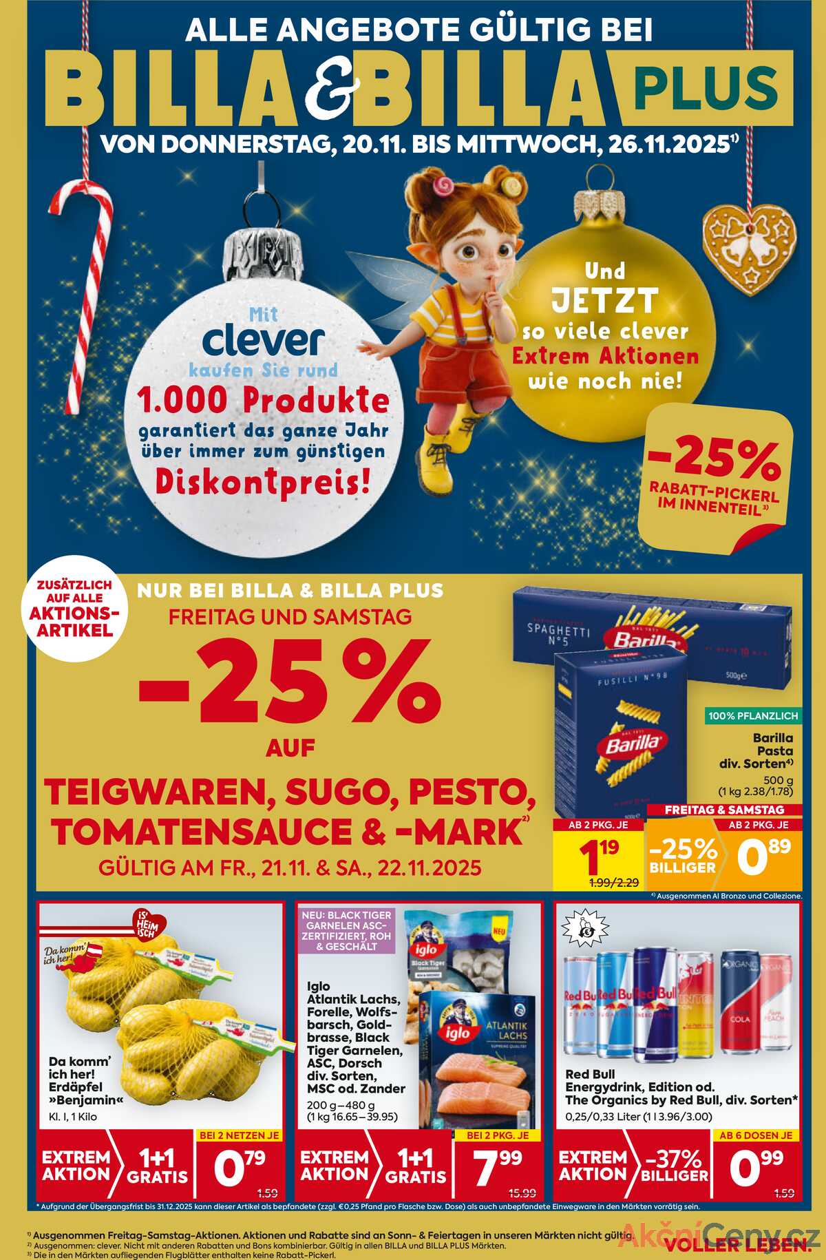 Leták BILLA Rakousko 20.11.-26.11.2025 - BILLA & BILLA PLUS strana 1