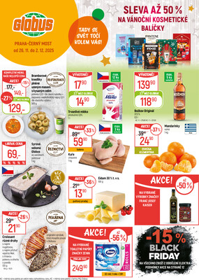 Akční leták Globus 26.11. - 2.12.2025 - Globus Praha - Centrum Černý Most