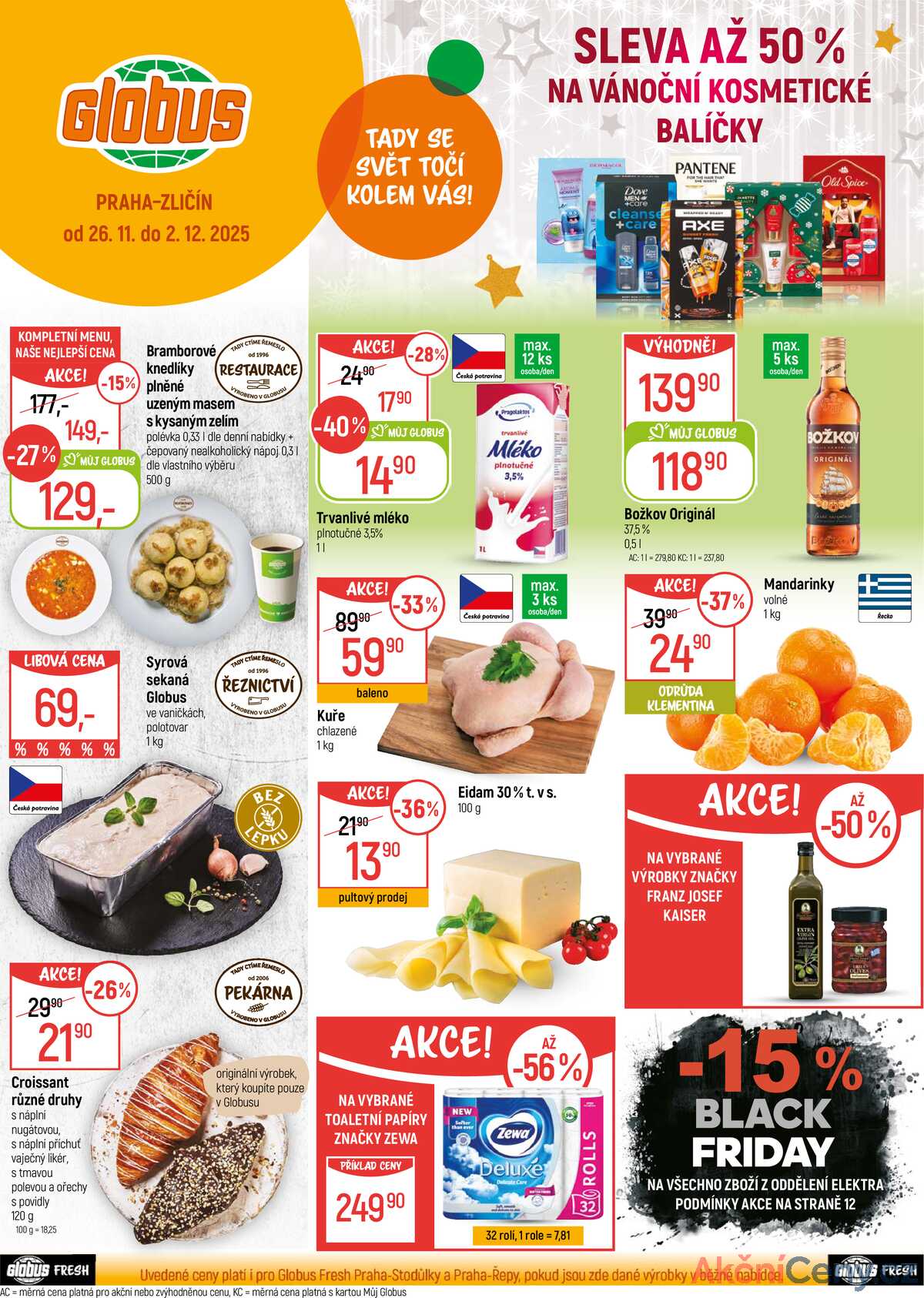 Akční leták Globus 26.11. - 2.12.2025 - Globus Praha - Zličín strana 1