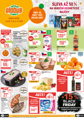 Akční leták Globus 26.11. - 2.12.2025 - Globus Praha - Zličín