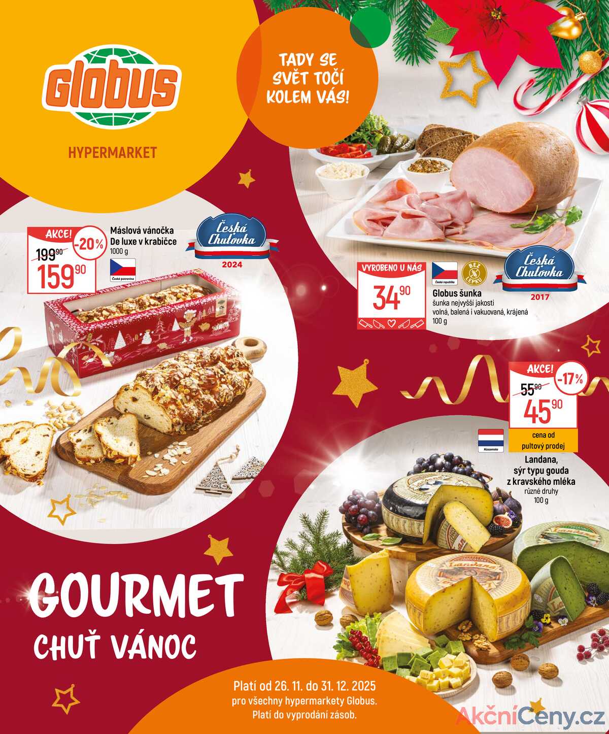Akční leták Globus 26.11. - 31.12.2025 - Globus Jenišov u Karlových Varů strana 1