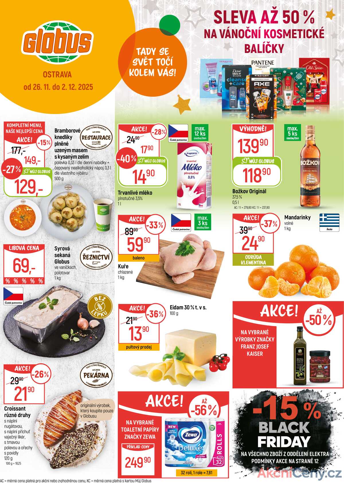 Akční leták Globus 26.11. - 2.12.2025 - Globus Ostrava strana 1