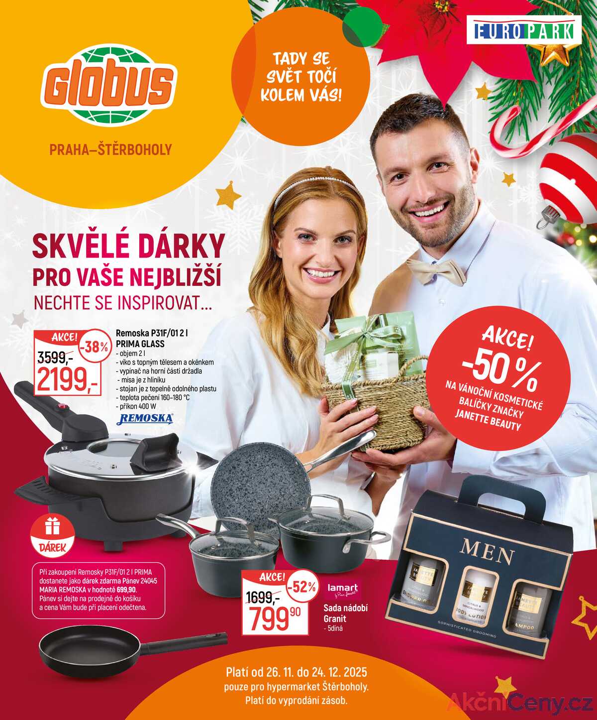 Akční leták Globus 26.11. - 24.12.2025 - Globus Praha - Štěrboholy strana 1
