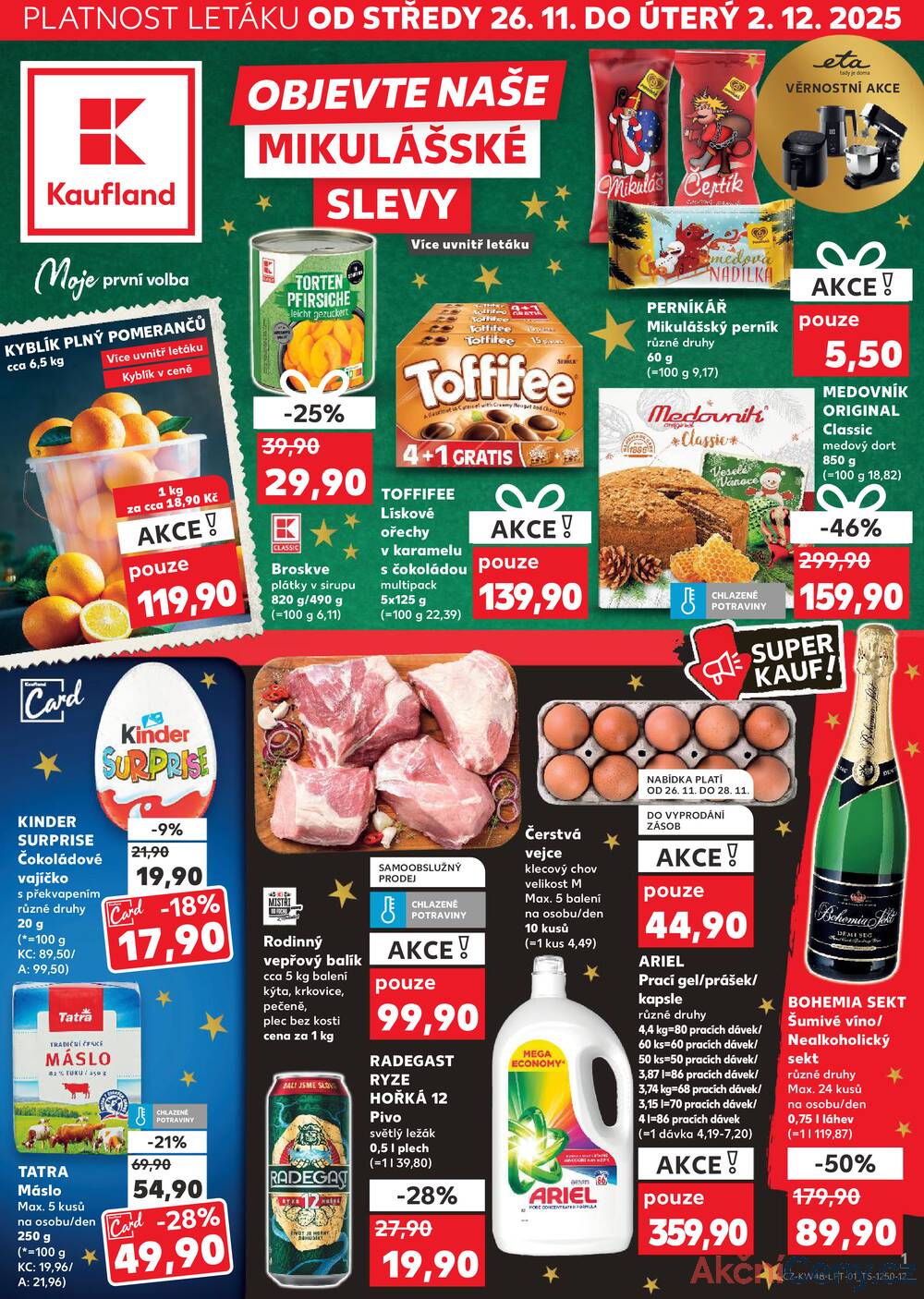 Leták Kaufland - Kaufland 26.11. - 2.12. - Kaufland Moravská Třebová - strana 1