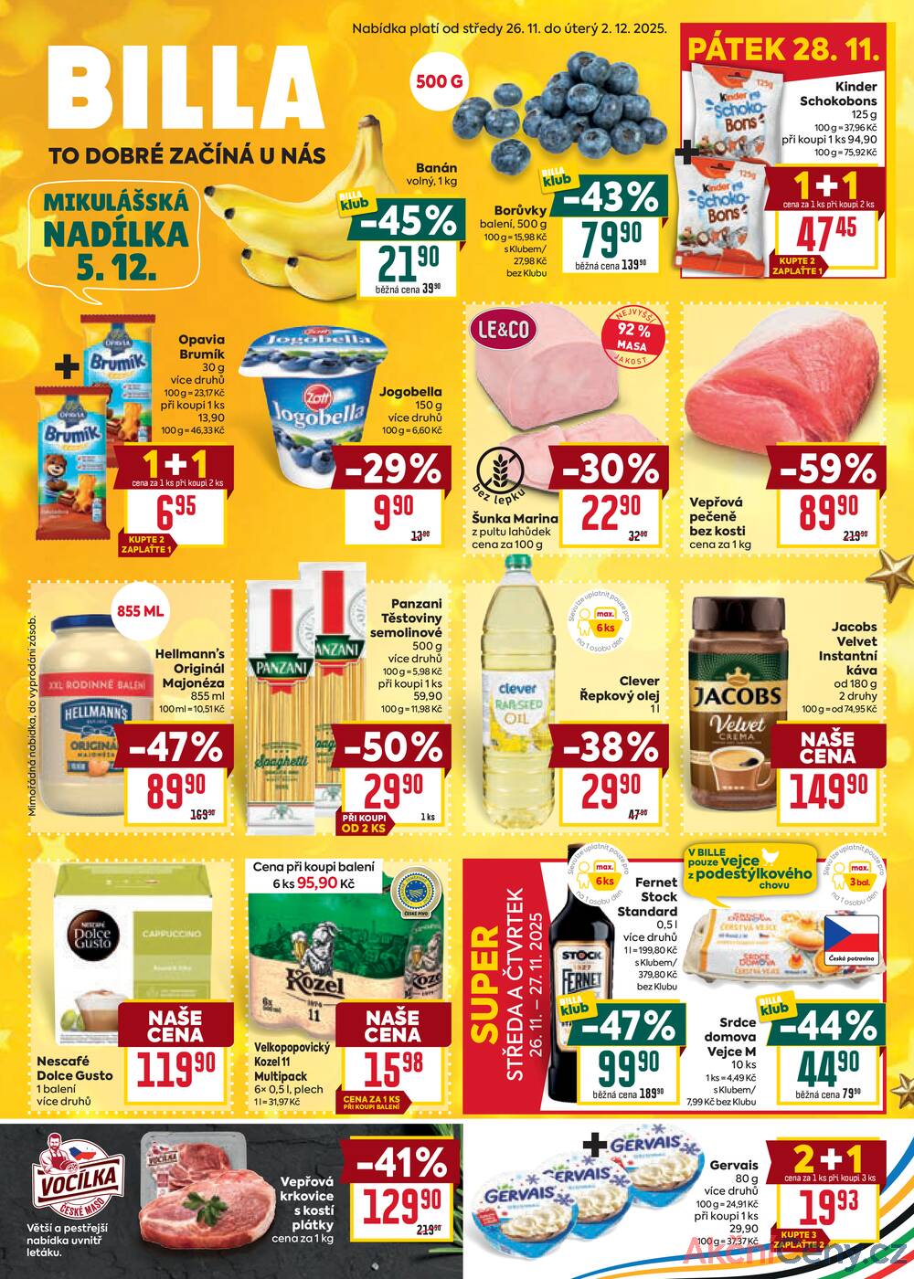 Leták Billa - Billa malý leták od 26.11. do 2.12.2025 - strana 1 Leták Billa - Billa malý leták od 26.11. do 2.12.2025 - strana 1