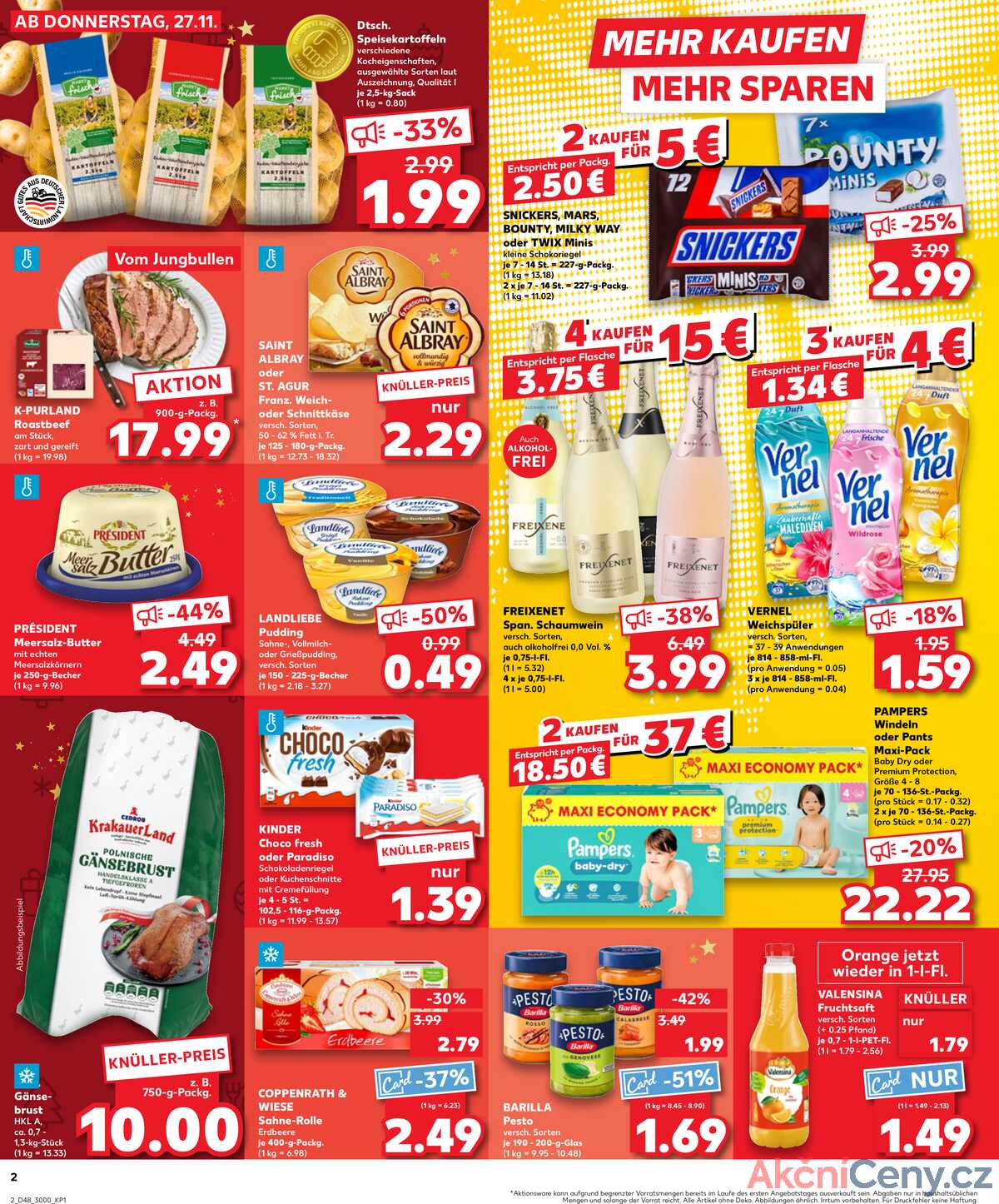 Leták Kaufland Německo 27.11.-3.12.2025 strana 2