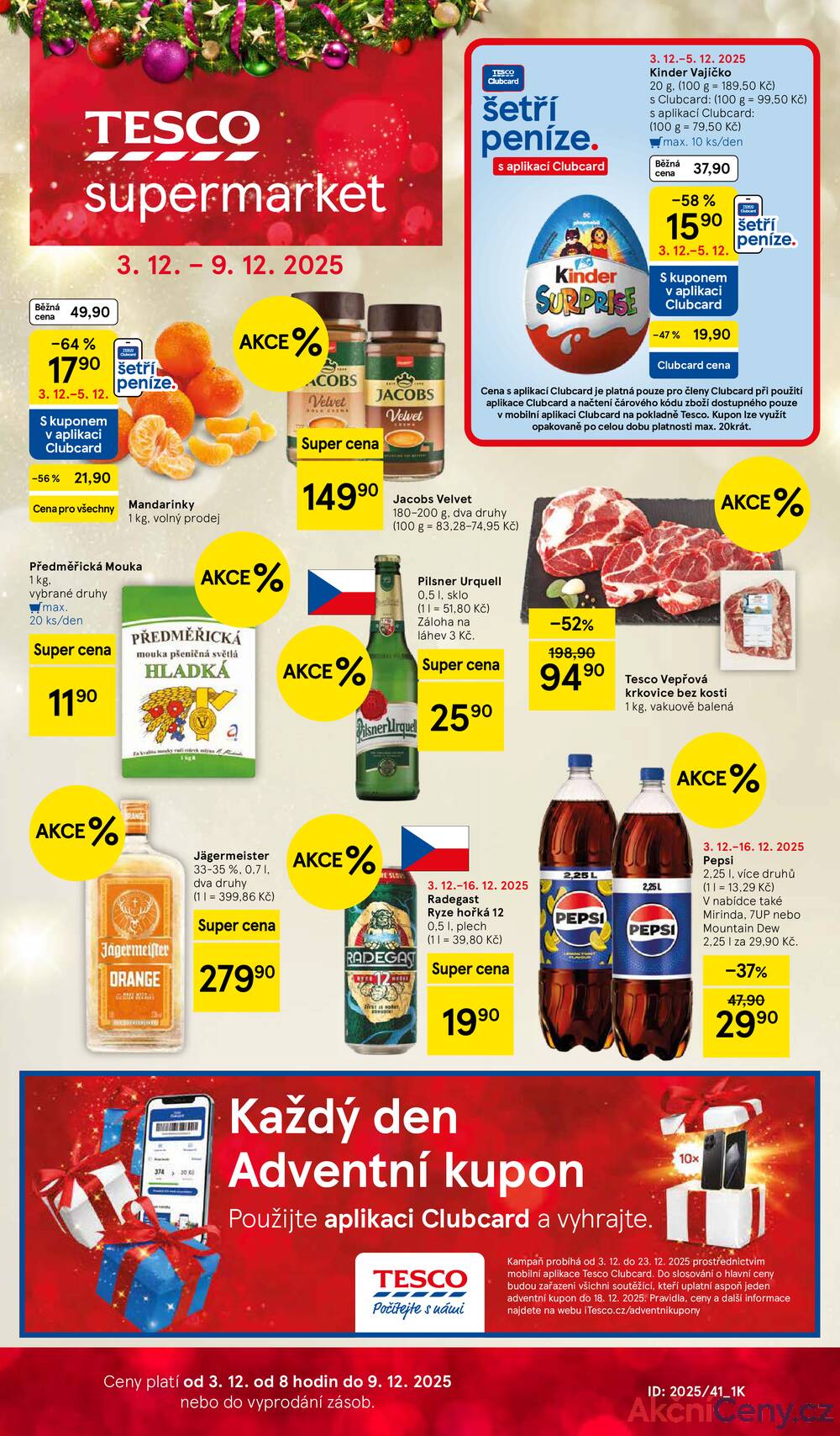 Leták Tesco - Tesco supermarkety od 3.12. do 9.12.2025 - strana 1
