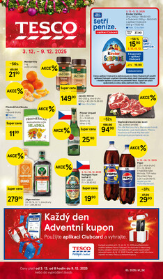 Tesco malé hypermarkety od 3.12. do 9.12.2025