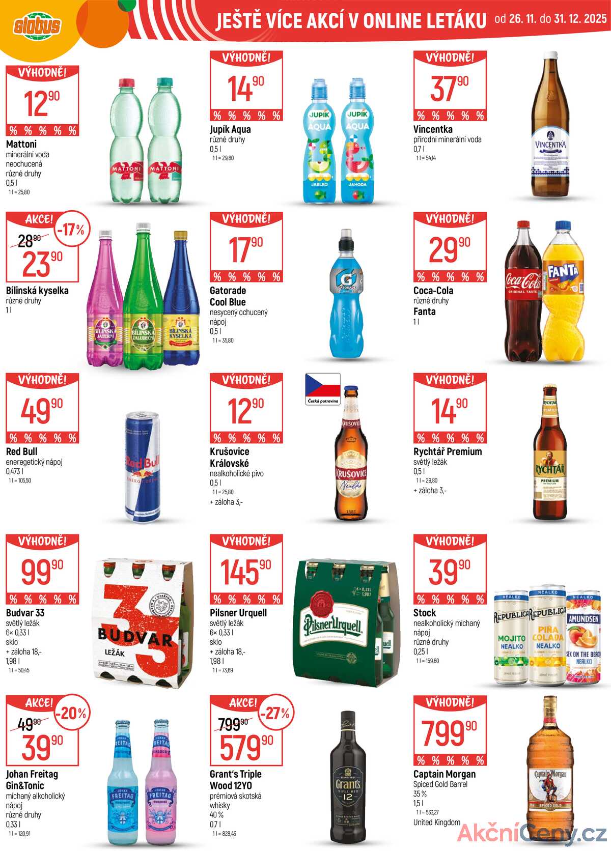 Akční leták Globus 3.12. - 9.12.2025 - Globus Praha - Centrum Černý Most strana 49