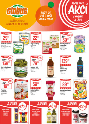 Akční leták Globus 3.12. - 9.12.2025 - Globus Praha - Centrum Černý Most