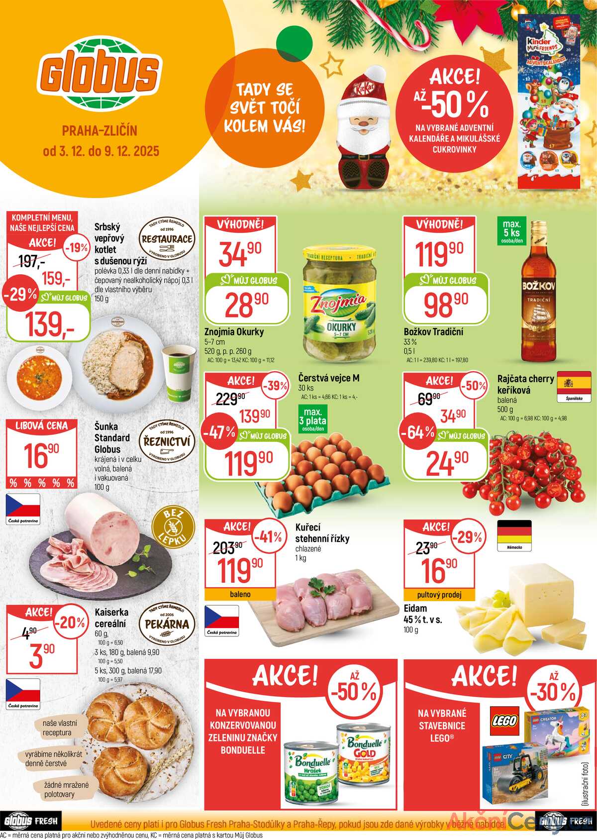 Akční leták Globus 3.12. - 9.12.2025 - Globus Praha - Zličín strana 1