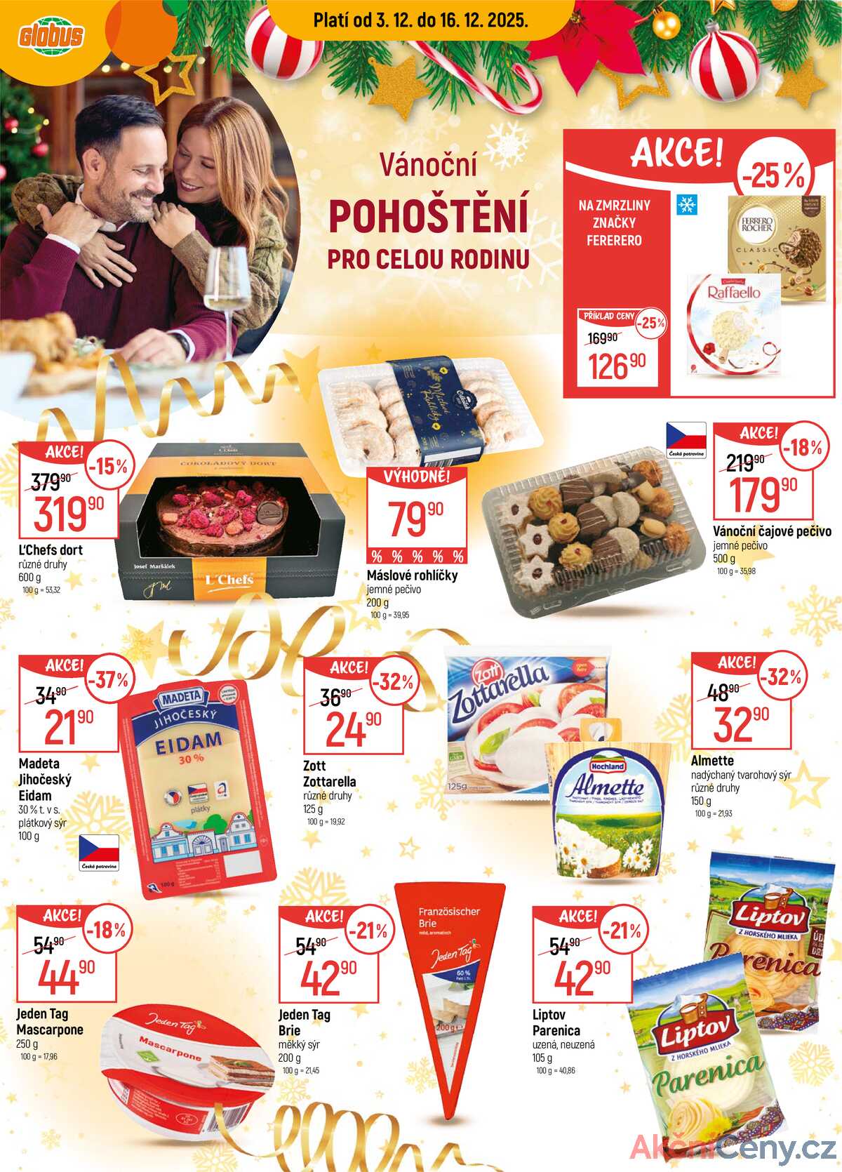 Akční leták Globus 3.12. - 16.12.2025 - Globus České Budějovice strana 1
