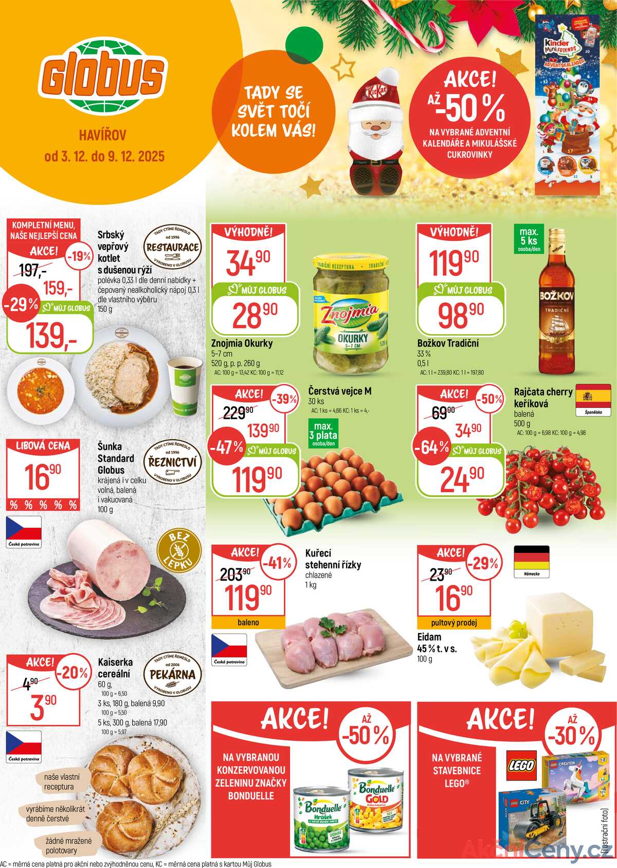 Akční leták Globus 3.12. - 9.12.2025 - Globus Havířov strana 1