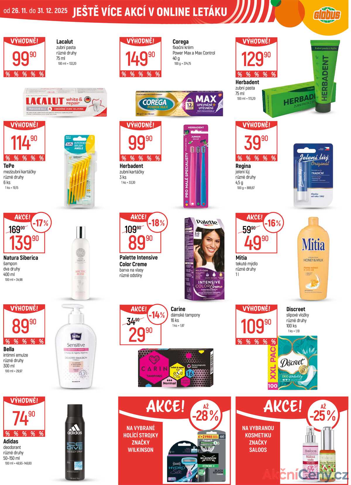 Akční leták Globus 3.12. - 9.12.2025 - Globus Liberec strana 52