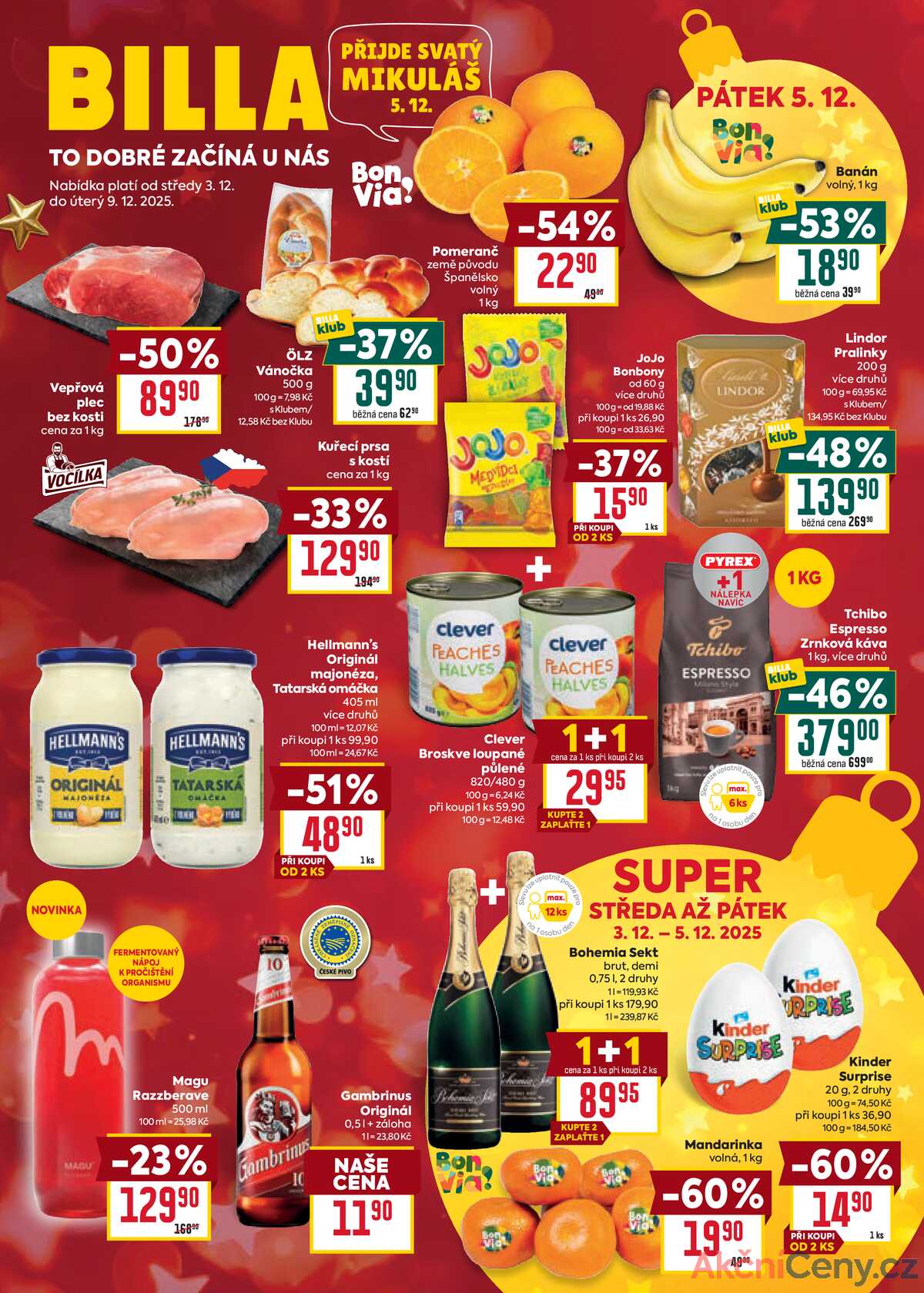 Billa malý leták od 3.12. do 9.12.2025 strana 1