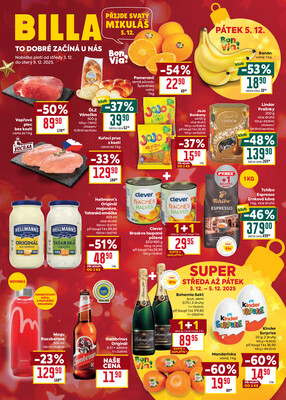 Leták Billa malý leták od 3.12. do 9.12.2025
