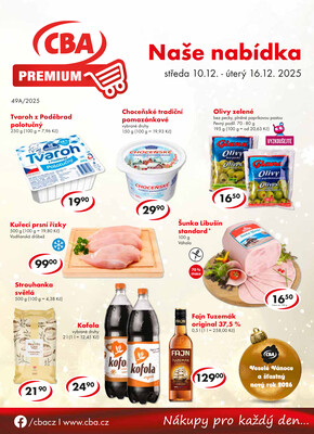 CBA prodejní družstvo letáky