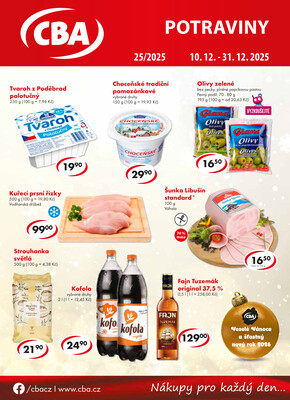 CBA potraviny od 10.12. do 31.1.2026