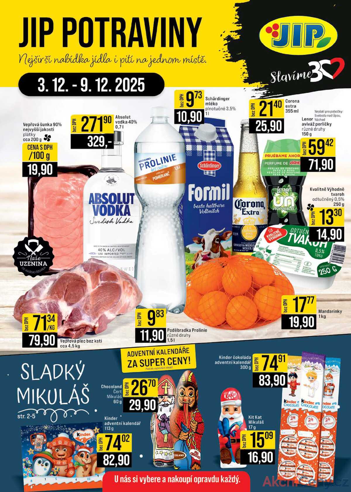 JIP Cash & Carry České Budějovice, Most, Náchod, Polička, Sušice a Svoboda nad Úpou od 3.12. do 9.12.2025 strana 1