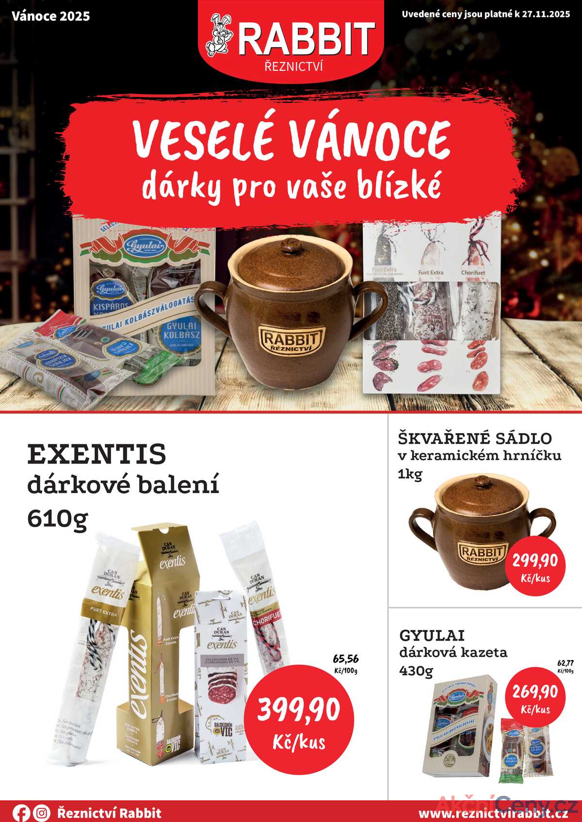 RABBIT řeznictví Dárky od 2.12. do 28.12.2025 strana 1