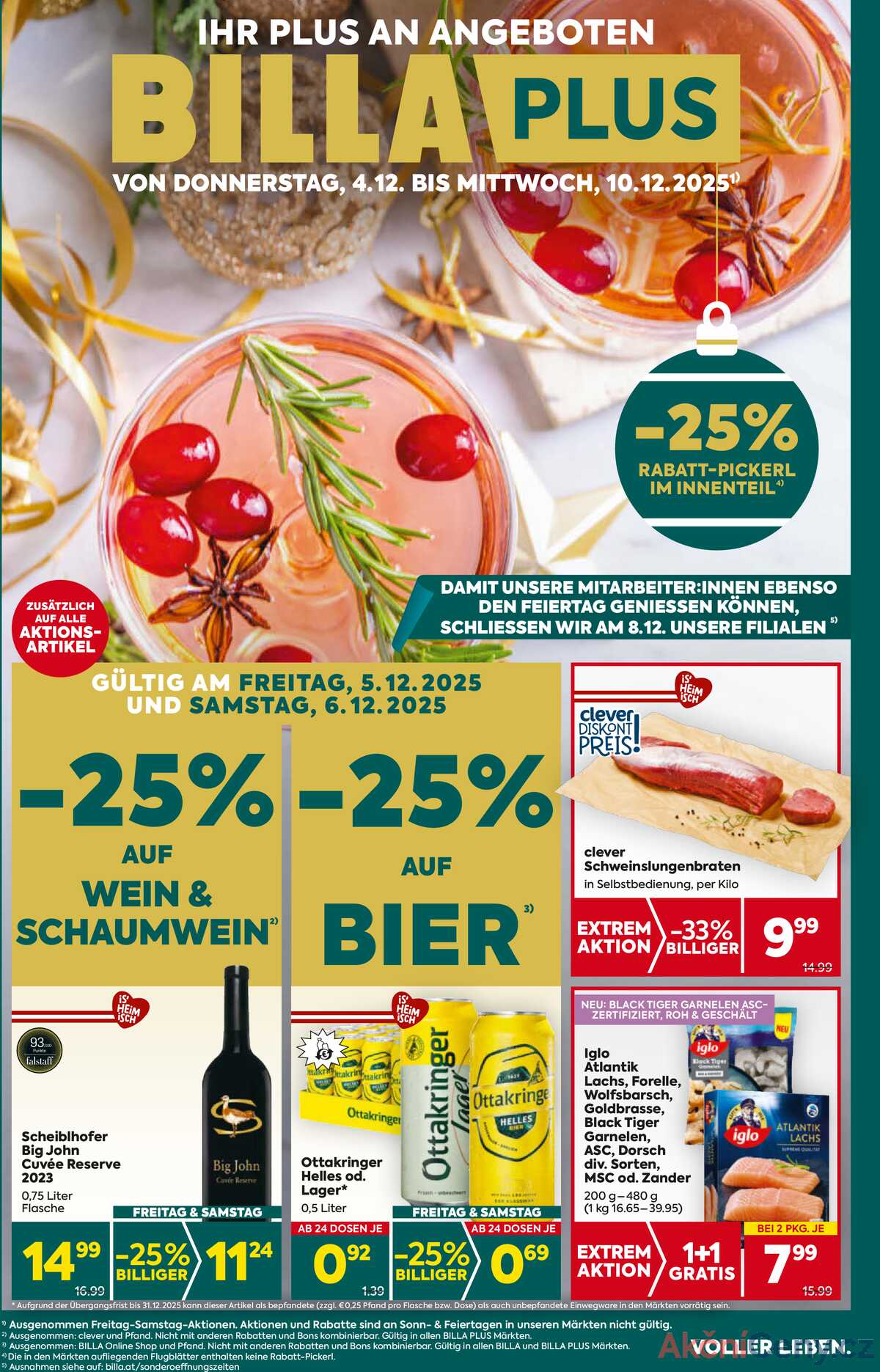 Leták BILLA Rakousko 4.12.-10.12.2025 - BILLA PLUS strana 1