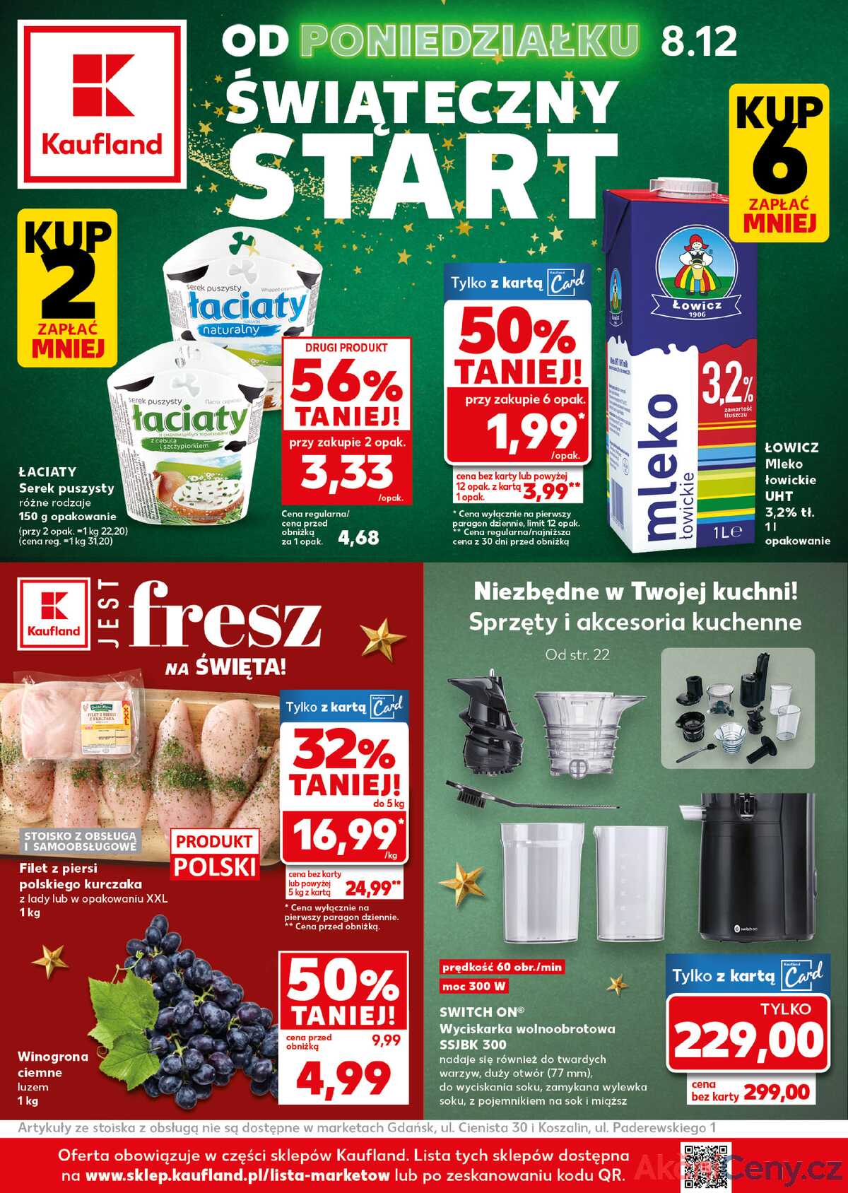 Leták Kaufland Polsko 8.12.-9.12.2025 - Silný start strana 1