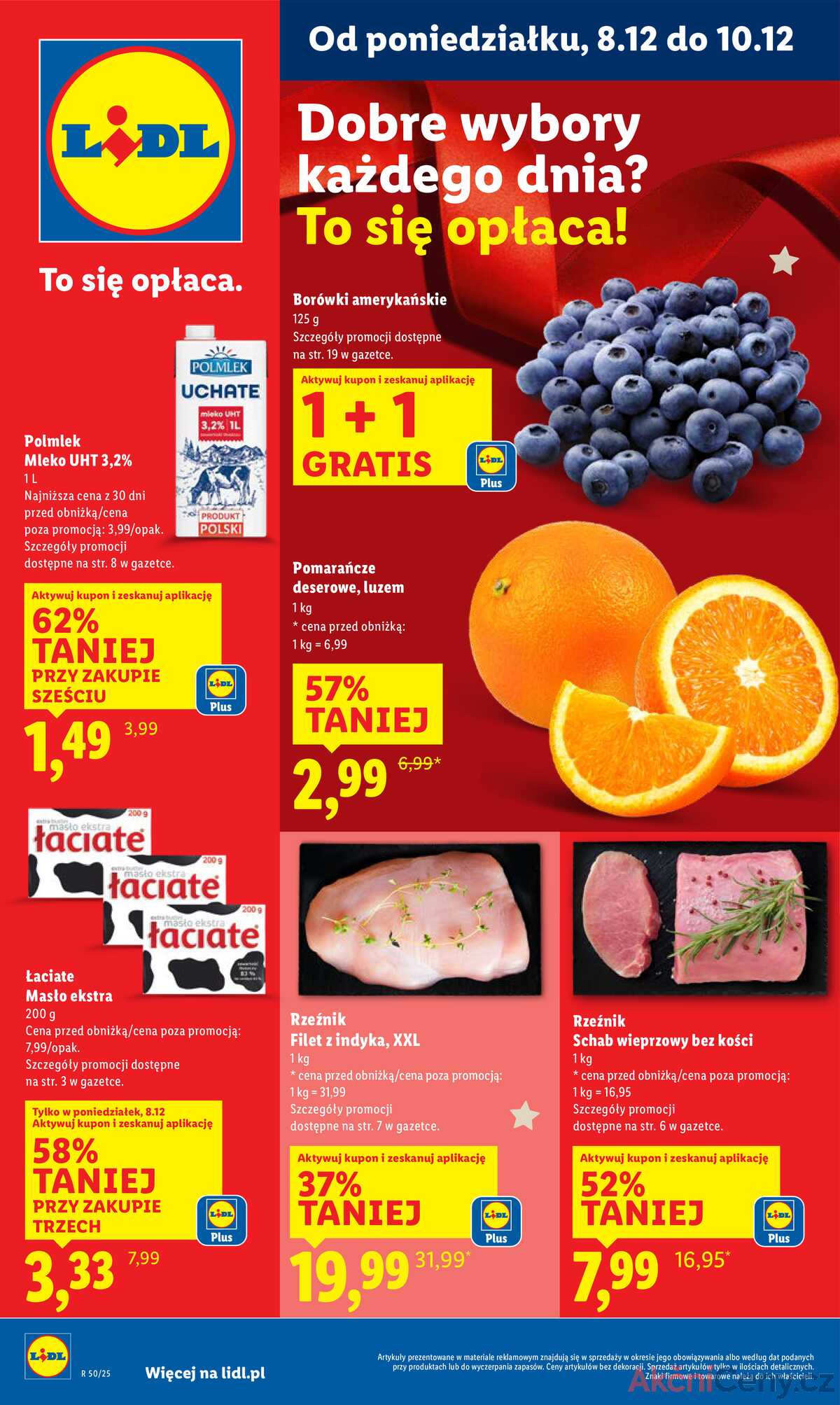 Leták Lidl Polsko 8.12.-10.12.2025 strana 1
