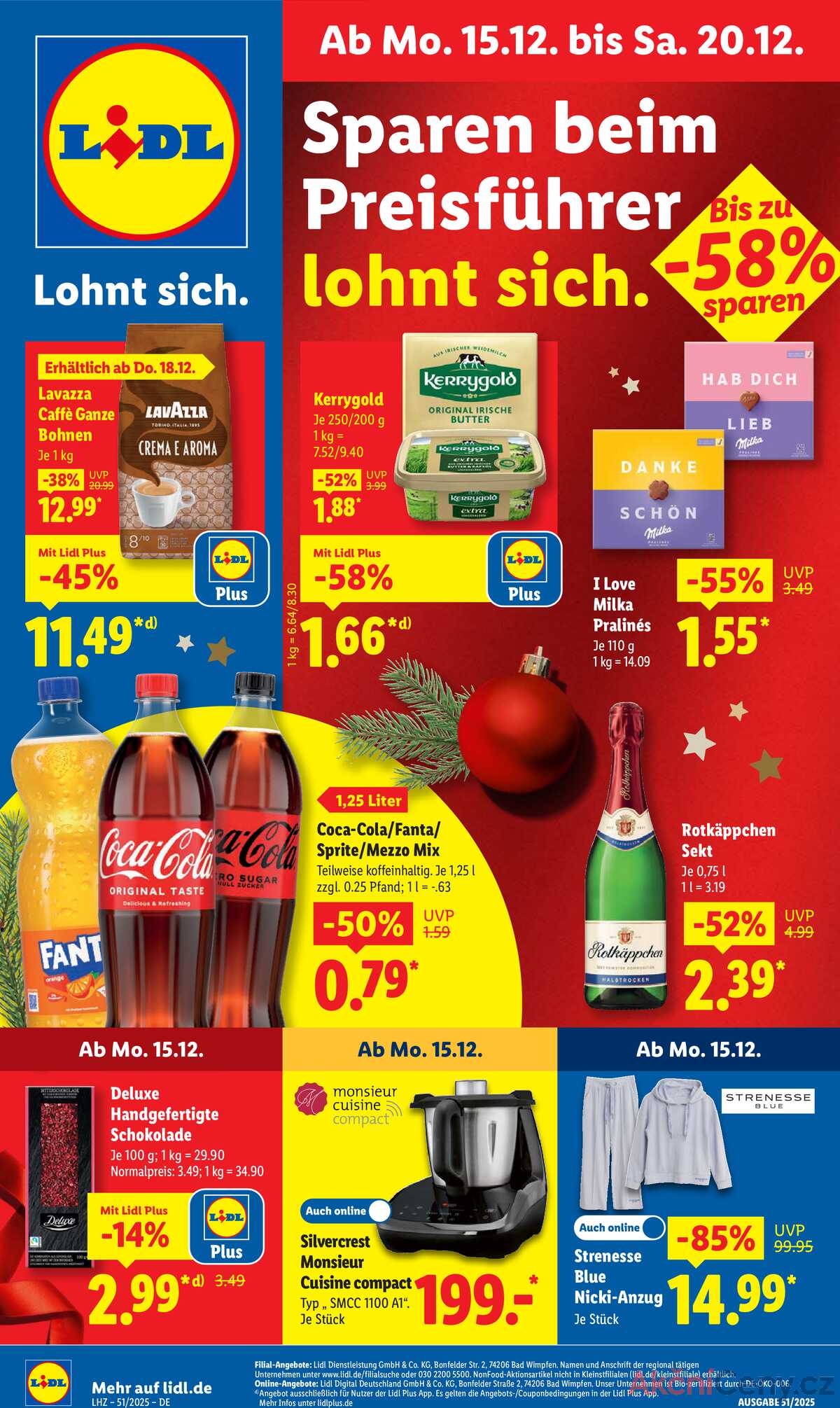 Leták Lidl Německo 15.12.-20.12.2025 strana 1