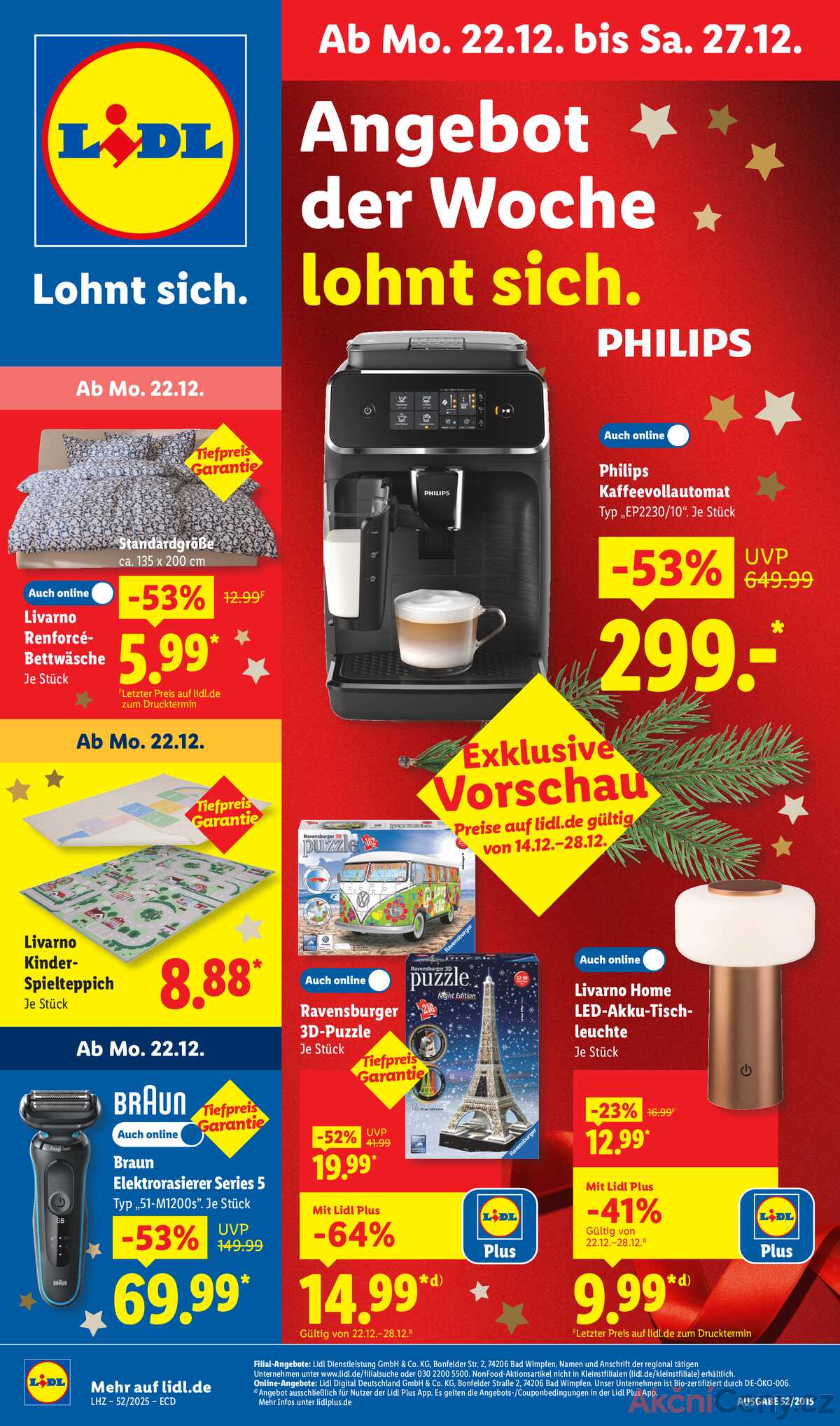 Leták Lidl Německo 22.12.-27.12.2025 strana 1