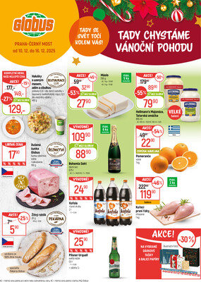 Akční leták Globus 10.12. - 16.12.2025 - Globus Praha - Centrum Černý Most