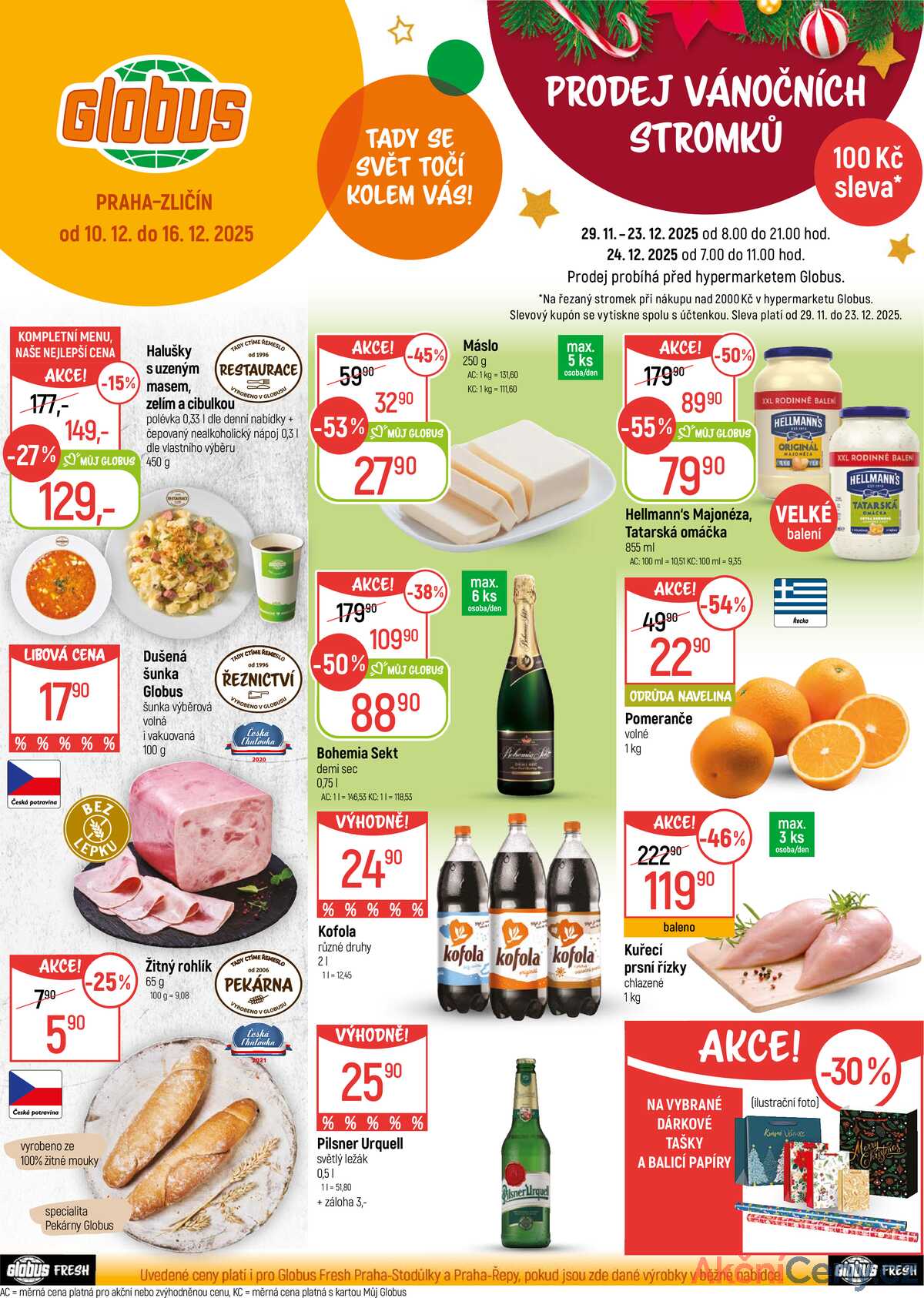 Akční leták Globus 10.12. - 16.12.2025 - Globus Praha - Zličín strana 1