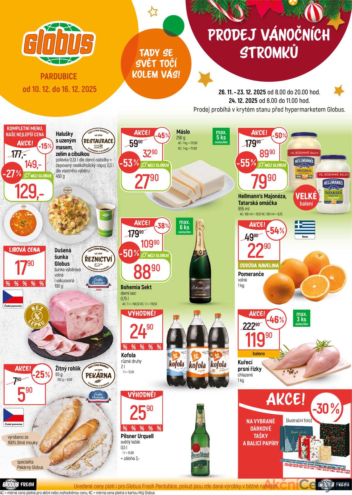 Akční leták Globus 10.12. - 16.12.2025 - Globus Pardubice strana 1