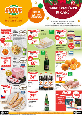 Akční leták Globus 10.12. - 16.12.2025 - Globus Pardubice