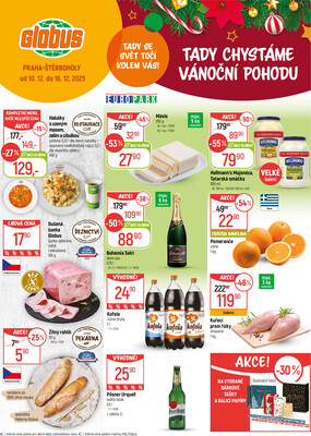 Akční leták Globus 10.12. - 16.12.2025 - Globus Praha - Štěrboholy