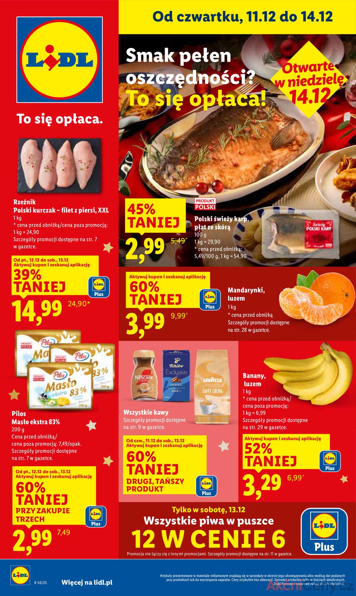Leták Lidl Polsko 11.12.-14.12.2025 strana 1