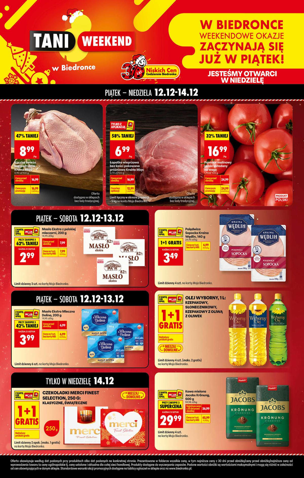 Leták Biedronka Polsko 12.12.-14.12.2025 strana 1