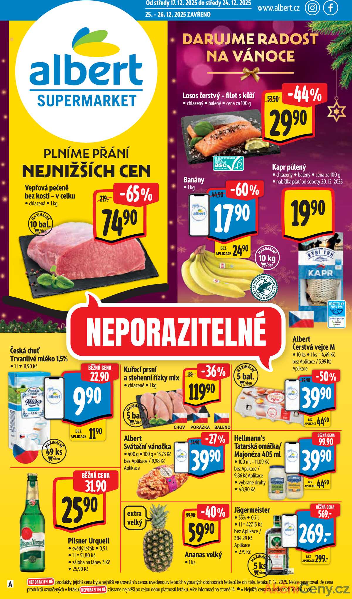 Albert Supermarket od 17.12. do 24.12.2025 strana 1