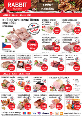 RABBIT řeznictví od 15.12. do 23.12.2025