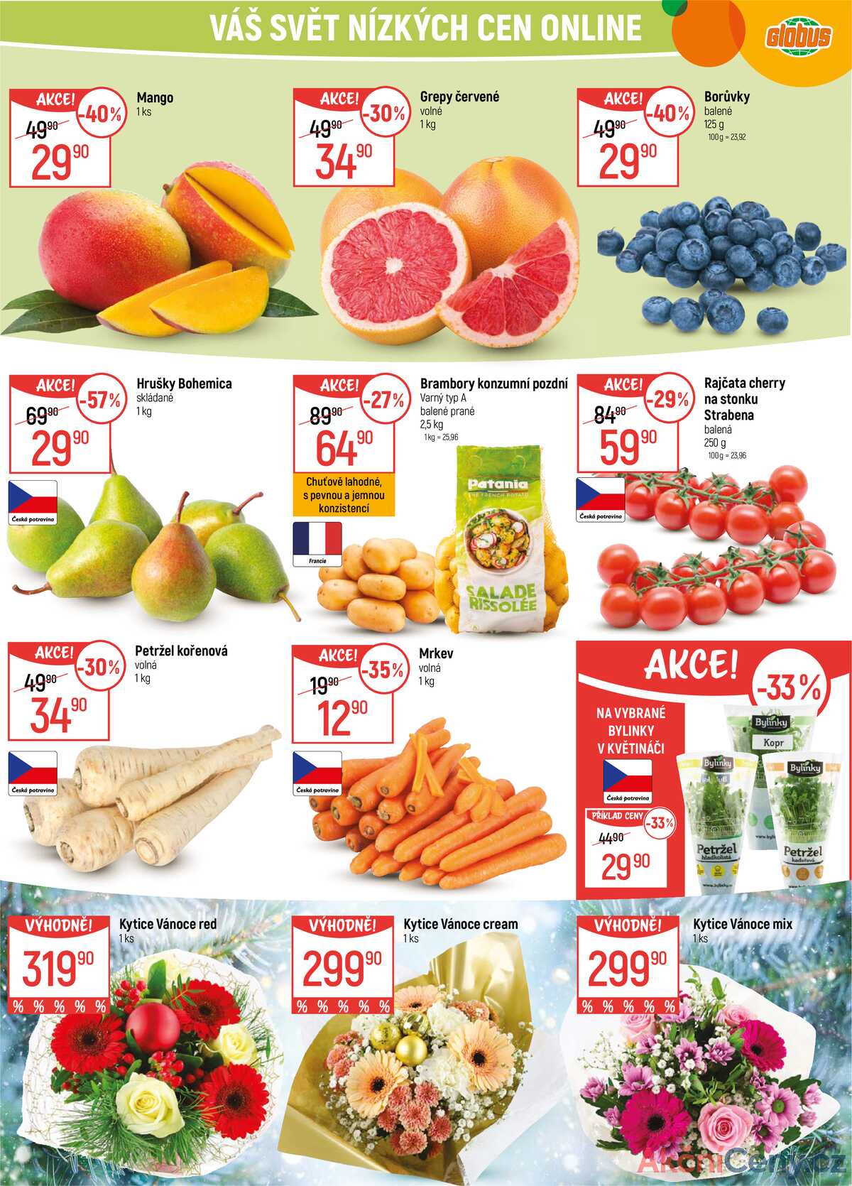 Akční leták Globus 17.12. - 24.12.2025 - Globus Chomutov strana 1