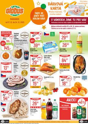 Akční leták Globus 17.12. - 24.12.2025 - Globus Pardubice