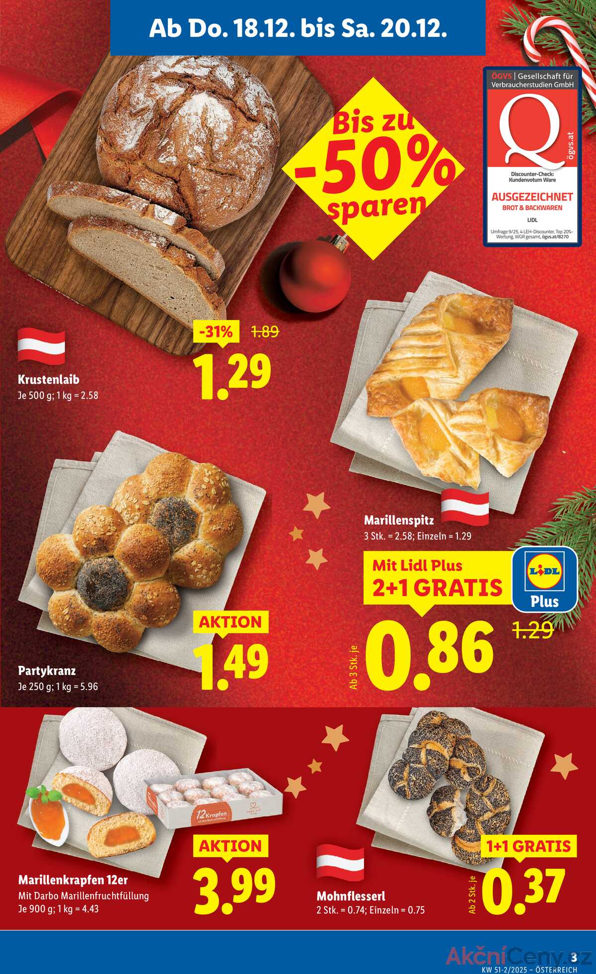 Leták Lidl Rakousko 18.12.-24.12.2025 strana 3
