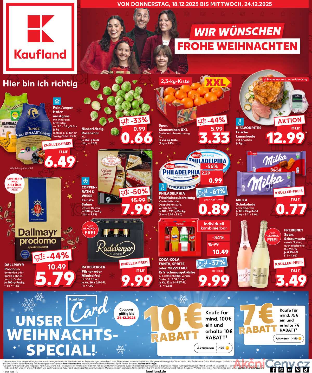 Leták Kaufland Německo 18.12.-24.12.2025 strana 1