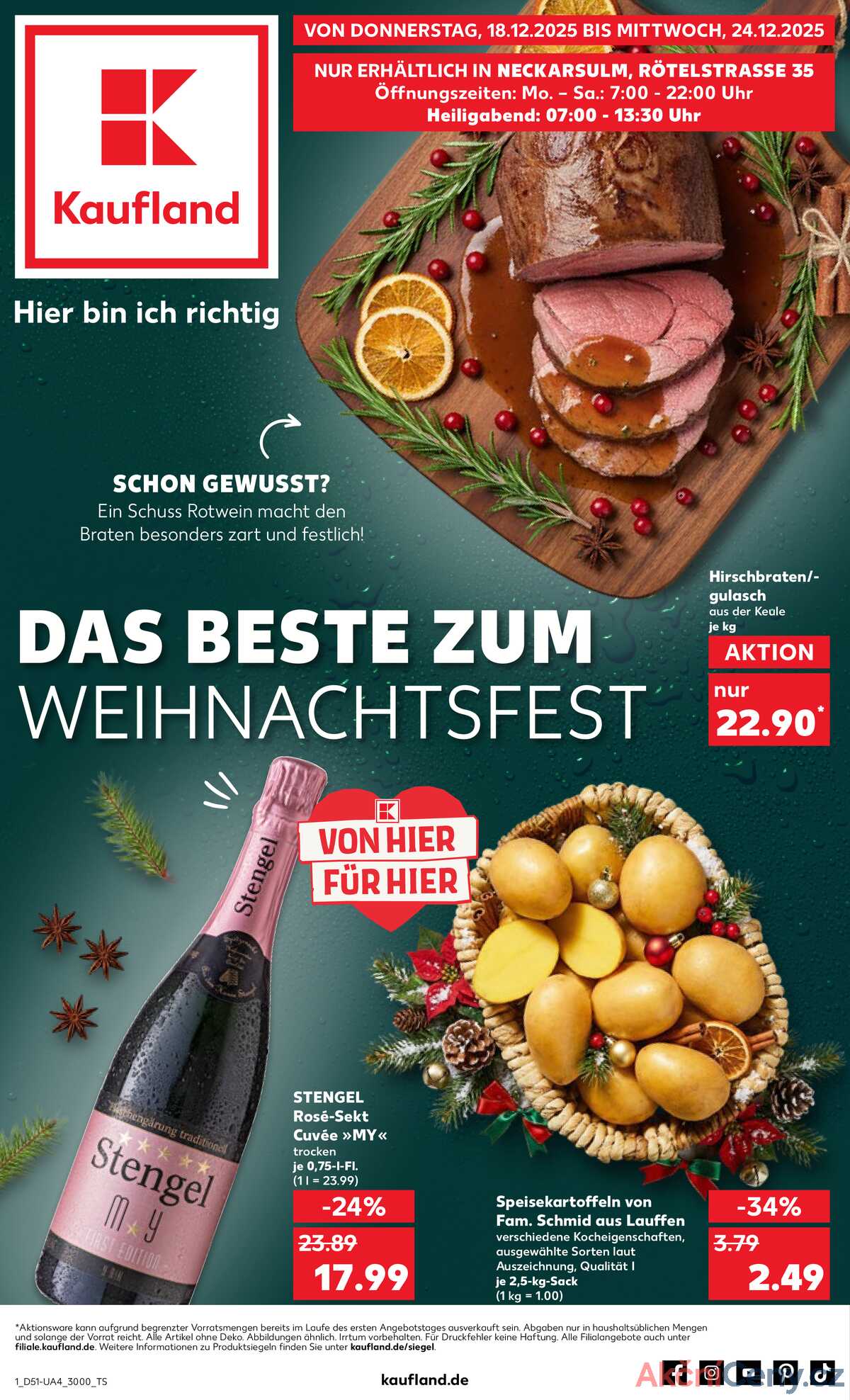 Leták Kaufland Německo 18.12.-24.12.2025 strana 1