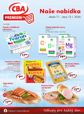 CBA prodejní družstvo letáky