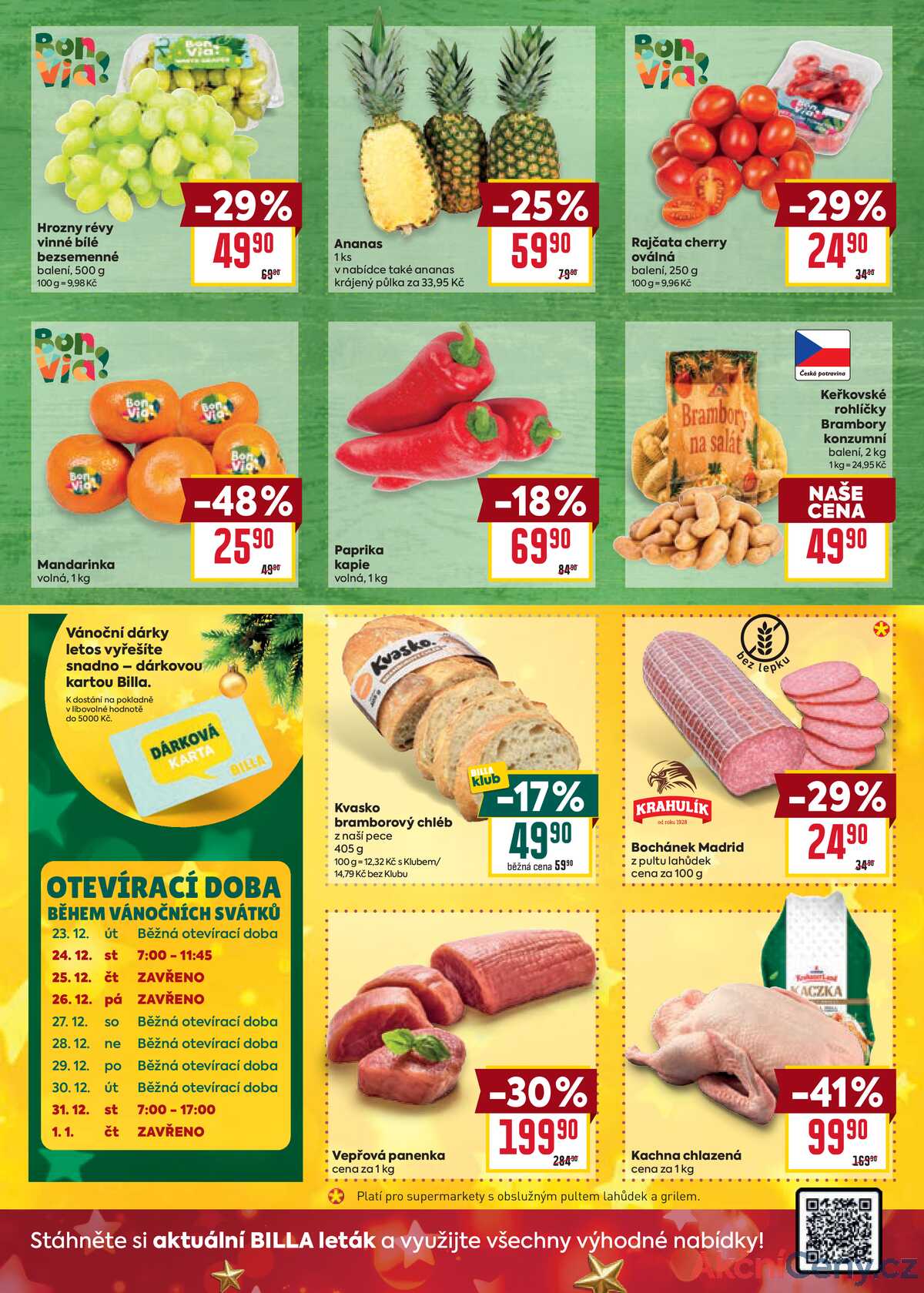Billa malý leták od 17.12. do 24.12.2025 strana 2