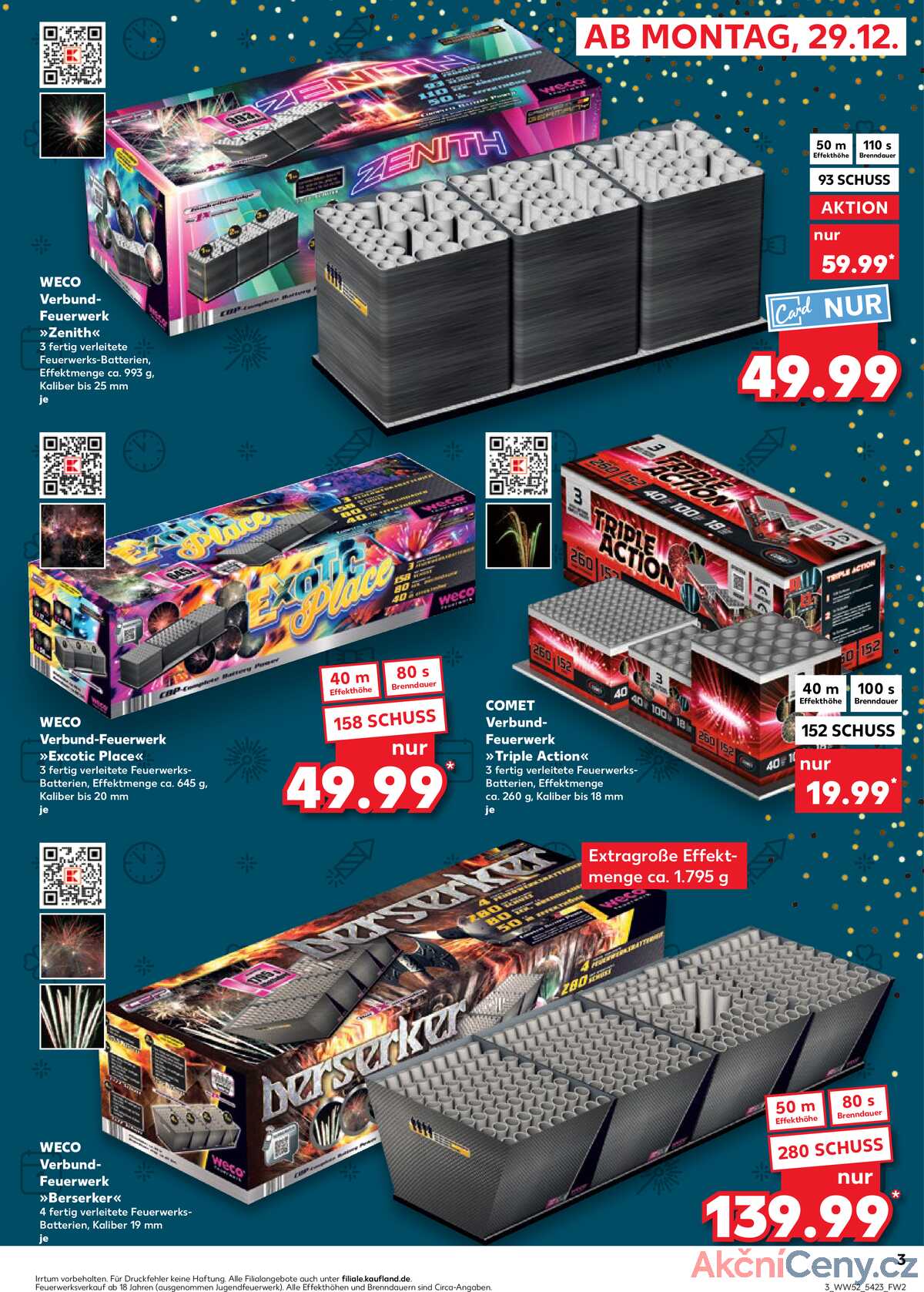 Leták Kaufland Německo 29.12.-31.12.2025 Ohnňostroje strana 3